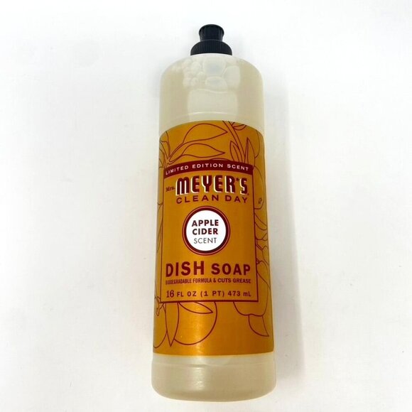 Mrs. Meyer's Clean Day 3 Dish Soap Fall Edition 16 Fl Oz Apple Cider Scent - Picture 1 of 6
